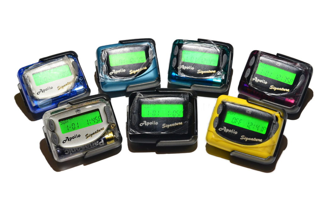 Group Shot of the Apollo 308 Signature Pager in colors (not all colors shown are available)